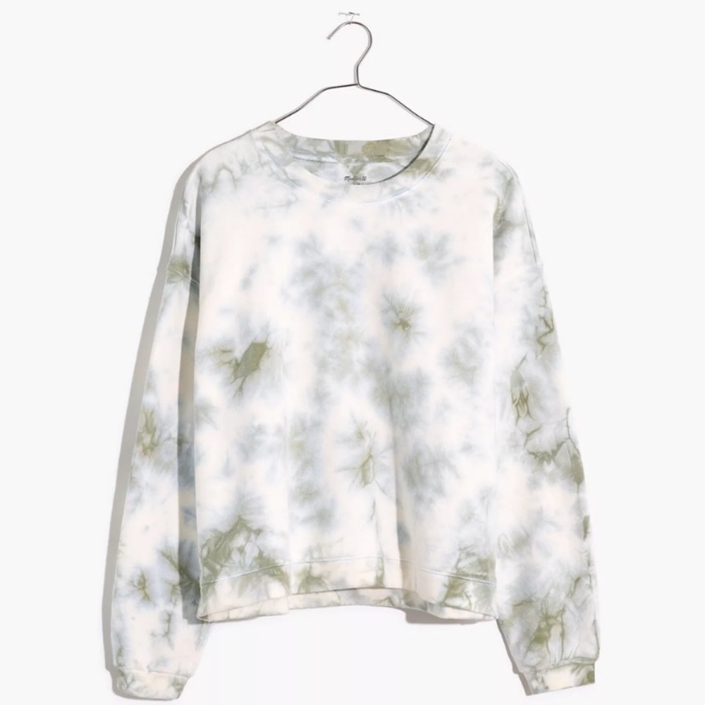 Madewell tie dye crop - green/white